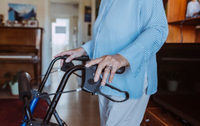 mobility walker with seat